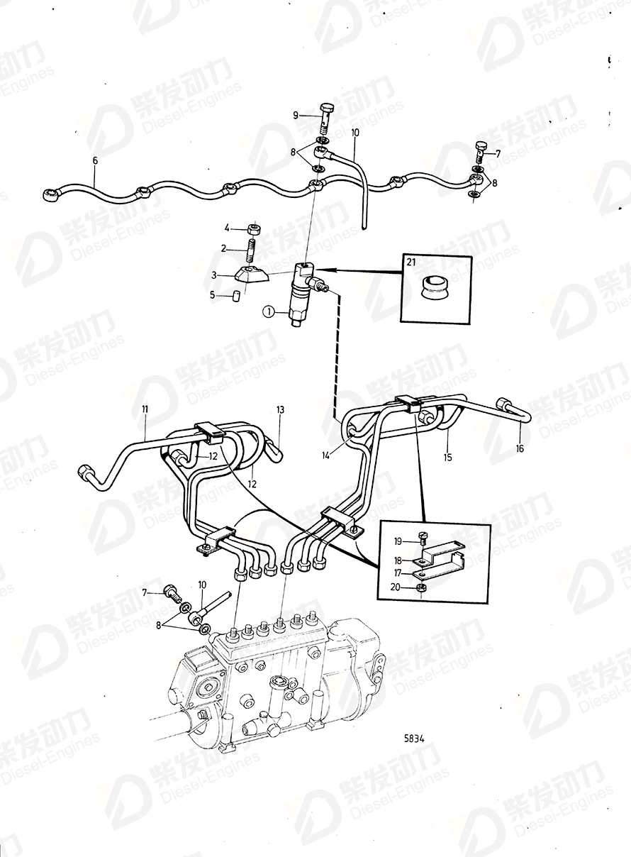 volvo penta Injector 3803240 Drawing volvo penta Injector 3803240 Drawing